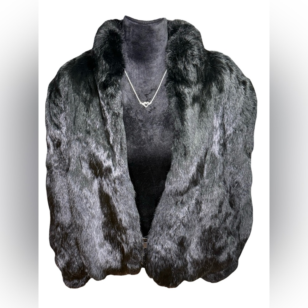Vintage Pele Polo Norte Black Fur Coat